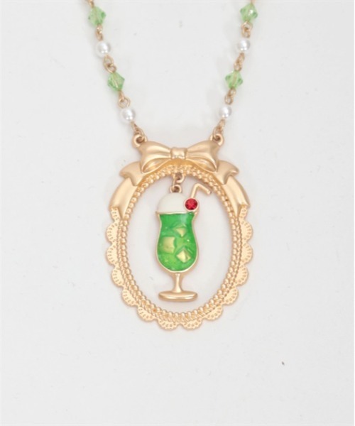 axes femme POETIQUE（アクシーズファムポエティック）の「クリームソーダネックレス（ネックレス・レディース・グリーン/ピンク・FREE）」の7枚目の写真