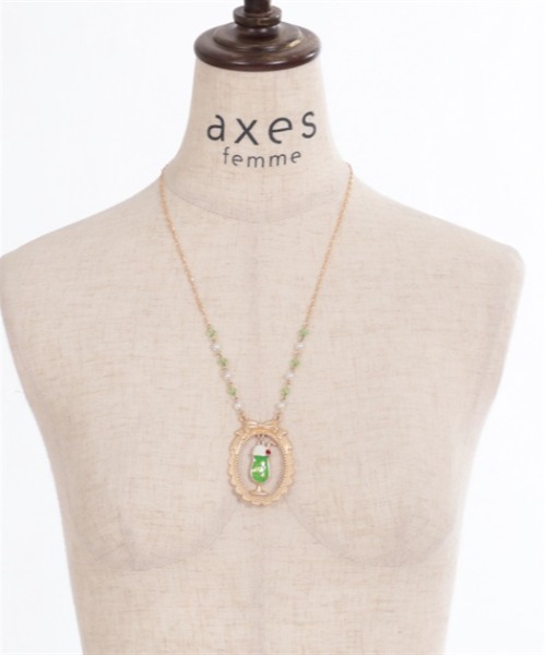 axes femme POETIQUE（アクシーズファムポエティック）の「クリームソーダネックレス（ネックレス・レディース・グリーン/ピンク・FREE）」の12枚目の写真