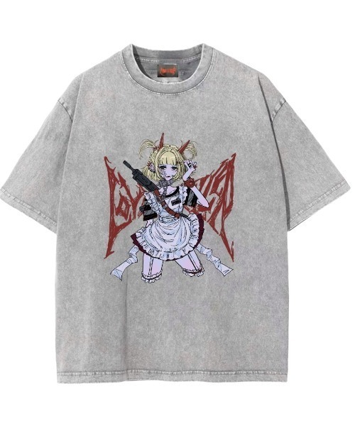 LOVE KILLER(ラブキラー)の「A'GEM/9 × .kom 『LOVE KILLER/ラブ キラー』 Killer devil washing Graphic Logo Tee by Yoshito/キラーデビル グラフィックロゴTEE ②(Tシャツ/カットソー・メンズ・グレー/ブラック・FREE)」の2枚目の写真