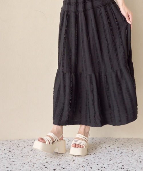 mellowneon（メロウネオン）の「厚底メニーストラップサンダル/シューズ/厚底/サンダル（サンダル・レディース・ブラック/ホワイト/シルバー・SMALL/LARGE/MEDIUM）」の9枚目の写真