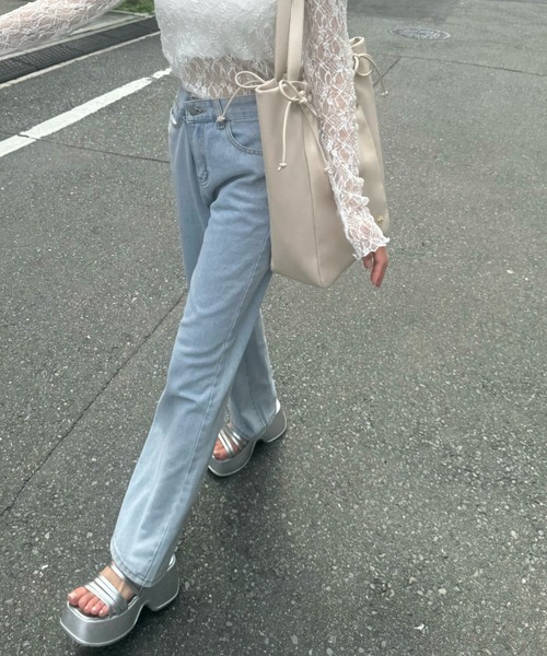 mellowneon（メロウネオン）の「厚底メニーストラップサンダル/シューズ/厚底/サンダル（サンダル・レディース・ブラック/ホワイト/シルバー・SMALL/LARGE/MEDIUM）」の22枚目の写真