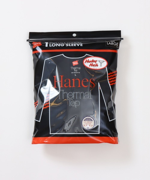 HANES(ヘインズ)の「【Hanes/ヘインズ】メンズ ロングスリーブヘンリーネック(Tシャツ/カットソー・メンズ・ホワイト/ブラック・LARGE/MEDIUM/SMALL/X-LARGE)」の13枚目の写真