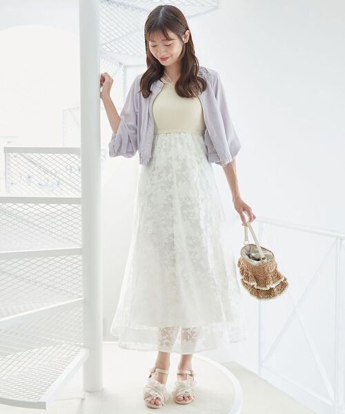 MAJESTIC LEGON(マジェスティックレゴン)の「【WEB限定アイテム】レースアップノースリドッキングワンピ(ワンピース・レディース・ピンク/グレー/オフホワイト・X-SMALL/SMALL/MEDIUM)」の17枚目の写真