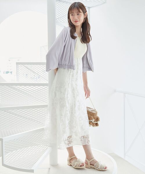MAJESTIC LEGON(マジェスティックレゴン)の「【WEB限定アイテム】レースアップノースリドッキングワンピ(ワンピース・レディース・ピンク/グレー/オフホワイト・X-SMALL/SMALL/MEDIUM)」の19枚目の写真