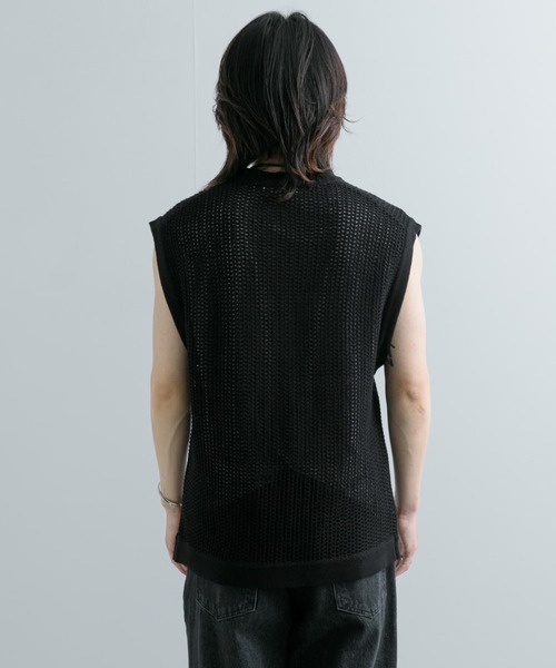 セール】シアーメッシュニットベスト（ベスト）｜SENSE OF PLACE by