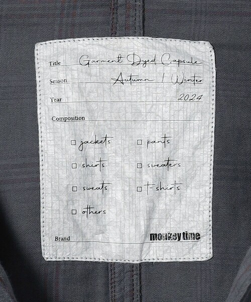 MONKEY TIME（モンキータイム）の「ガーメントダイ ダブルガーゼ チェック シャツ（シャツ/ブラウス・メンズ・ピンク/ダークグレー/コバルトブルー・S/M/L/XL）」の16枚目の写真