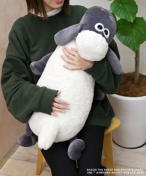 ひつじのショーン(ヒツジノショーン)の「【公式】ひつじのショーン モチハグ 抱き枕(クッション/クッションカバー・レディース・ホワイト系その他・FREE)」の2枚目の写真