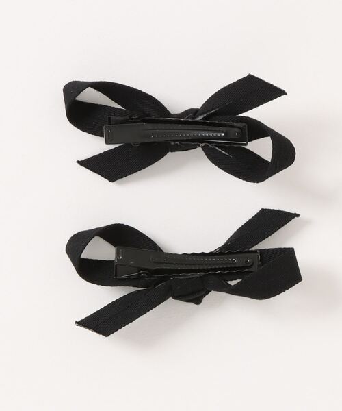 Bambin（ボンバン）の「【 Bambin / ボンバン 】 カラー リボン ヘアクリップ 《 2個セット 》（ヘアピン・キッズ・ピンク/ライム/グリーン/アイボリー/ブラック/パープル・FREE）」の13枚目の写真