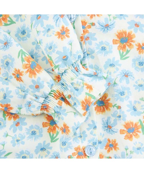 KP（ケーピー）の「ビッグカラーコスモス柄ブラウス(100～150)（シャツ/ブラウス・キッズ・ブルー/オレンジ・140cm/130cm/120cm/110cm）」の16枚目の写真