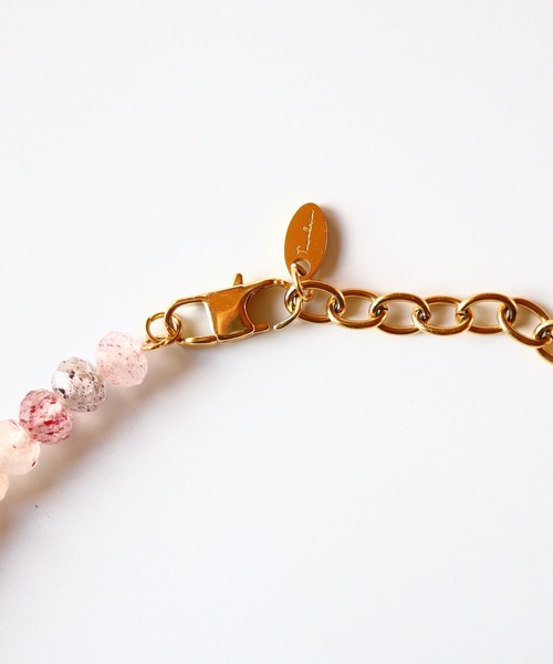 TUWAKRIM（トゥワクリム）の「【TUWAKRIM】ストロベリークォーツ×パールネックレス（ネックレス・レディース・ピンク・MEDIUM）」の3枚目の写真