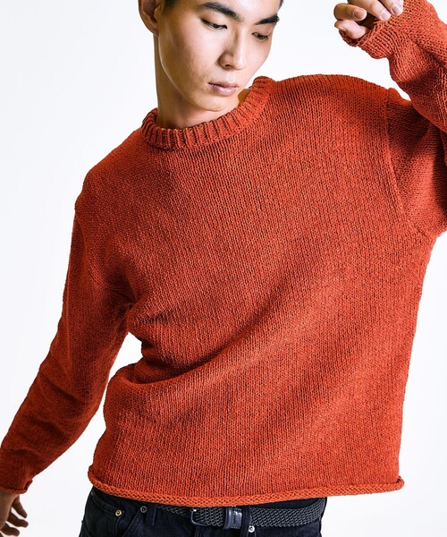 【セール】City Ambient Products:〈手洗い可能〉モール ロール クルーネック ニット（ニット/セーター）｜City Ambient Products（シティアンビエントプロダクツ） 5,115円