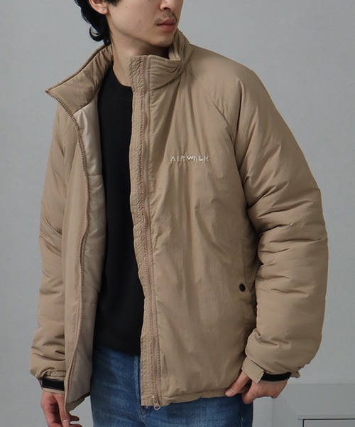 AIRWALK（エアウォーク）の「【AIRWALK/エアウォーク】ワンポイントロゴ スタンドカラー 中綿 ナイロン ジャケット（ダウンジャケット/コート・メンズ・ブラック/ベージュ・LL/M/L）」の15枚目の写真