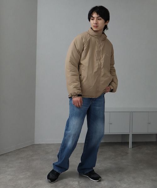 AIRWALK（エアウォーク）の「【AIRWALK/エアウォーク】ワンポイントロゴ スタンドカラー 中綿 ナイロン ジャケット（ダウンジャケット/コート・メンズ・ブラック/ベージュ・LL/M/L）」の10枚目の写真