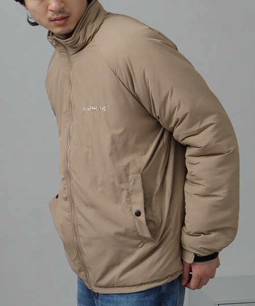 AIRWALK（エアウォーク）の「【AIRWALK/エアウォーク】ワンポイントロゴ スタンドカラー 中綿 ナイロン ジャケット（ダウンジャケット/コート・メンズ・ブラック/ベージュ・LL/M/L）」の12枚目の写真