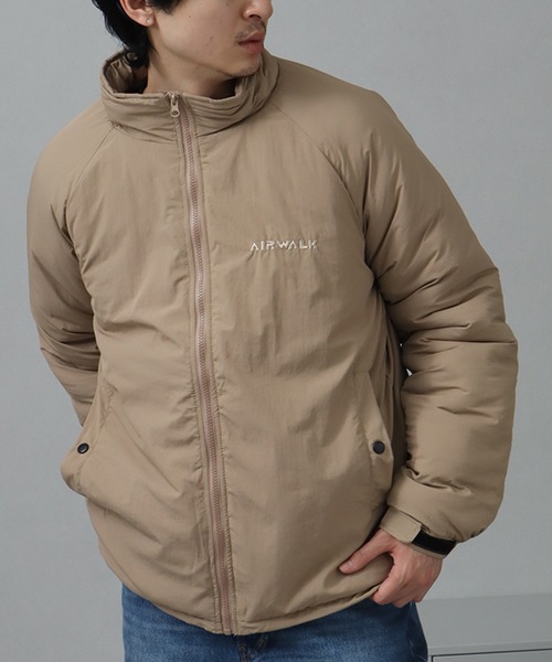 AIRWALK（エアウォーク）の「【AIRWALK/エアウォーク】ワンポイントロゴ スタンドカラー 中綿 ナイロン ジャケット（ダウンジャケット/コート・メンズ・ブラック/ベージュ・LL/M/L）」の13枚目の写真