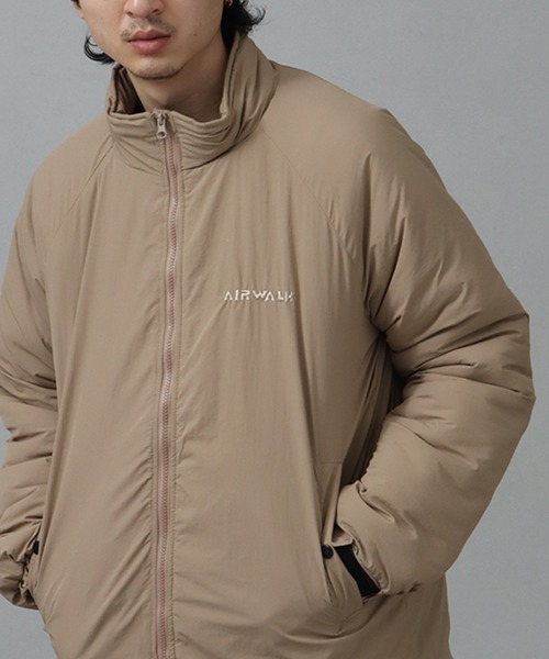 AIRWALK（エアウォーク）の「【AIRWALK/エアウォーク】ワンポイントロゴ スタンドカラー 中綿 ナイロン ジャケット（ダウンジャケット/コート・メンズ・ブラック/ベージュ・LL/M/L）」の14枚目の写真