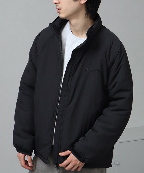 AIRWALK（エアウォーク）の「【AIRWALK/エアウォーク】ワンポイントロゴ スタンドカラー 中綿 ナイロン ジャケット（ダウンジャケット/コート・メンズ・ブラック/ベージュ・LL/M/L）」の7枚目の写真