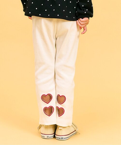 apres les cours（アプレレクール）の「7days Style/ハート・メロウフレアレギンス（その他パンツ・キッズ・オフホワイト/アイボリー/ブラック/ミント・110/100/90/80/120/130/140）」の2枚目の写真