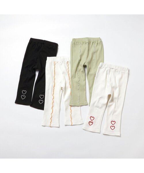 apres les cours（アプレレクール）の「7days Style/ハート・メロウフレアレギンス（その他パンツ・キッズ・オフホワイト/アイボリー/ブラック/ミント・110/100/90/80/120/130/140）」の8枚目の写真