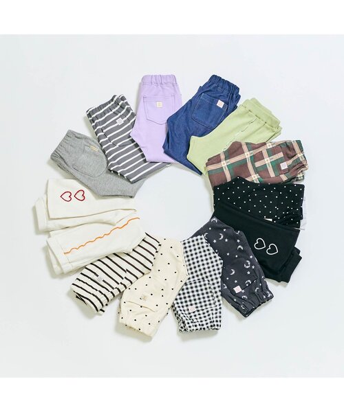 apres les cours（アプレレクール）の「7days Style/ハート・メロウフレアレギンス（その他パンツ・キッズ・オフホワイト/アイボリー/ブラック/ミント・110/100/90/80/120/130/140）」の10枚目の写真