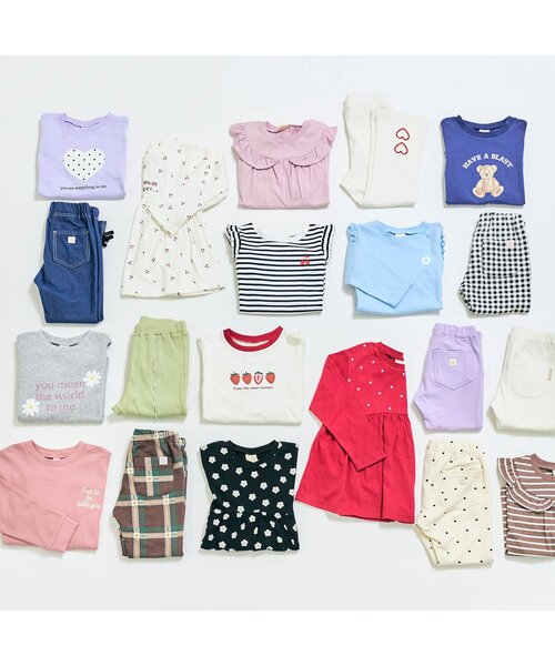 apres les cours（アプレレクール）の「7days Style/ハート・メロウフレアレギンス（その他パンツ・キッズ・オフホワイト/アイボリー/ブラック/ミント・110/100/90/80/120/130/140）」の11枚目の写真