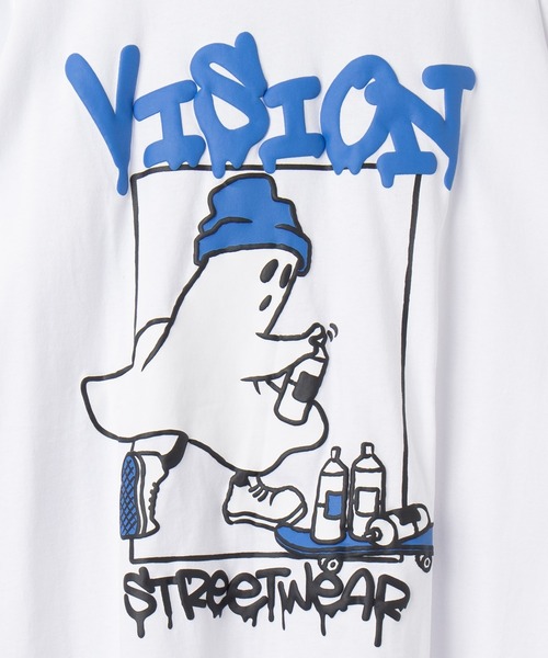 VISION STREET WEAR(ヴィジョンストリートウェア)の「∴WEGO/VISIONゴーストスケーターロングスリーブT(Tシャツ/カットソー・メンズ・ブラック/ホワイト・LARGE/MEDIUM)」の7枚目の写真