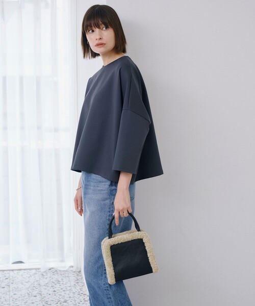ICB(アイシービー)の「【CLASSY.1月号掲載】トリミングスクエア ショルダーバッグ(ショルダーバッグ・レディース・ブラック系・F)」の3枚目の写真