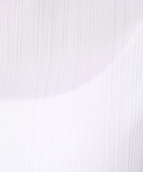 Cutie Blonde（キューティーブロンド）の「【洗える】スマートに女性らしさが光る　ランダムリブトップス（シャツ/ブラウス・レディース・ブラック/ホワイト系/ブルー・03/04/02）」の7枚目の写真