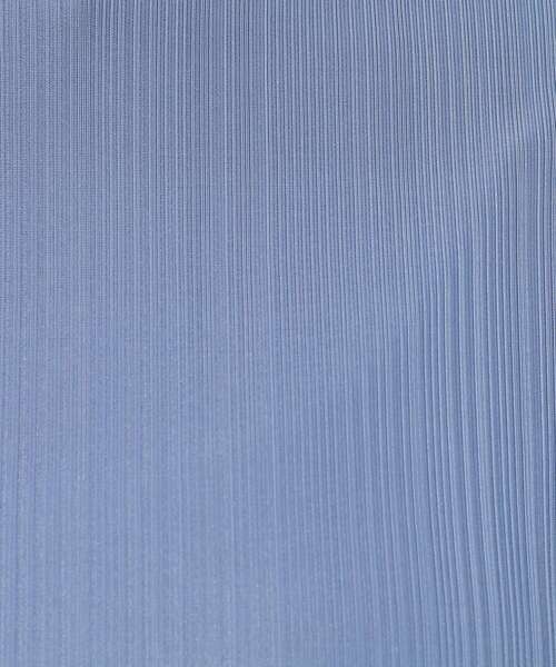 Cutie Blonde（キューティーブロンド）の「【洗える】スマートに女性らしさが光る　ランダムリブトップス（シャツ/ブラウス・レディース・ブラック/ホワイト系/ブルー・03/04/02）」の15枚目の写真