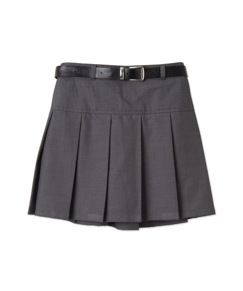 WEGO（ウィゴー）の「WEGO/ベルト付プリーツミニスカパン（スカート・レディース・杢グレー/ブラック系その他2/ブラック・FREE）」の21枚目の写真