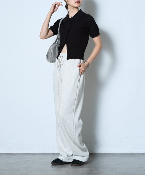 COLONY 2139(コロニートゥーワンスリーナイン)の「ハイゲージブークレニットポロ(ポロシャツ・レディース・ネイビー/グレー/ブラック・FREE)」の17枚目の写真