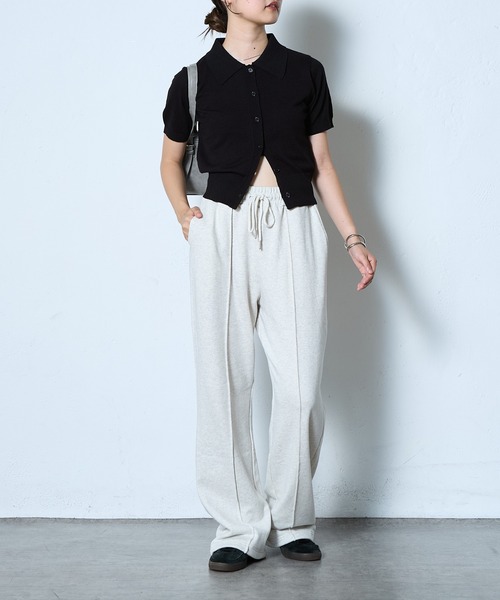 COLONY 2139(コロニートゥーワンスリーナイン)の「ハイゲージブークレニットポロ(ポロシャツ・レディース・ネイビー/グレー/ブラック・FREE)」の18枚目の写真