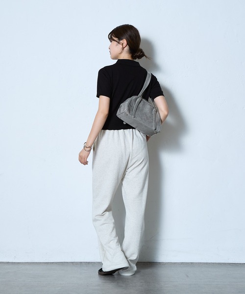 COLONY 2139(コロニートゥーワンスリーナイン)の「ハイゲージブークレニットポロ(ポロシャツ・レディース・ネイビー/グレー/ブラック・FREE)」の16枚目の写真