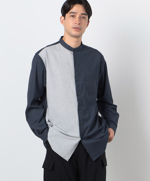 ウールライク バイカラー シャツ（長袖）（シャツ/ブラウス）｜COMME CA ISM（コムサイズム）