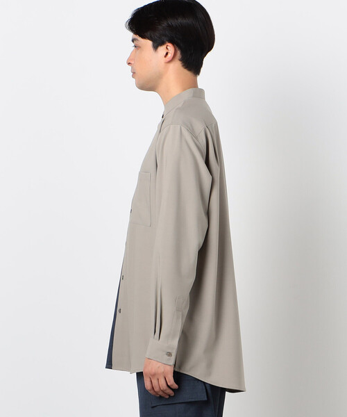COMME CA ISM（コムサイズム）の「ウールライク バイカラー シャツ（長袖）（シャツ/ブラウス・メンズ・ネイビー/ベージュ・SMALL/MEDIUM/LARGE）」の12枚目の写真