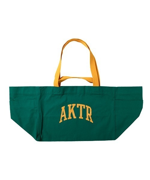 AKTR(アクター)の「AKTR COLLEGE LOGO BIG TOTE(アクター カレッジ ロゴ ビッグ トート)(トートバッグ・メンズ・グリーン/ブラック/ホワイト・FREE)」の3枚目の写真