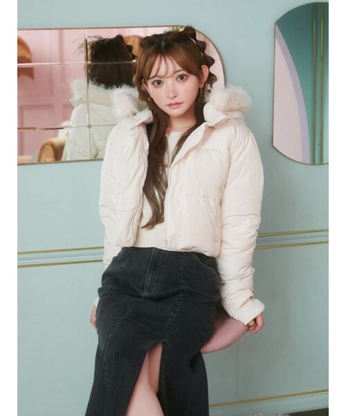 EATME フードダウンブルゾン イートミー EATME フードダウンブルゾン （ブラック