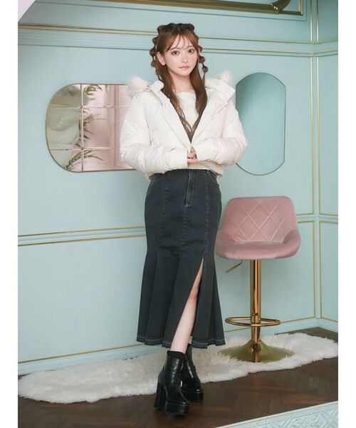 EATME（イートミー）の「フードダウンブルゾン（ブルゾン・レディース・アイボリー/ブラック/ピンク・FREE）」の19枚目の写真