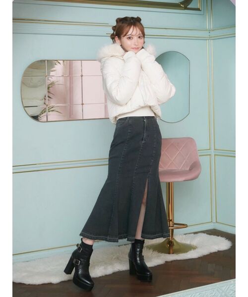 EATME（イートミー）の「フードダウンブルゾン（ブルゾン・レディース・アイボリー/ブラック/ピンク・FREE）」の17枚目の写真