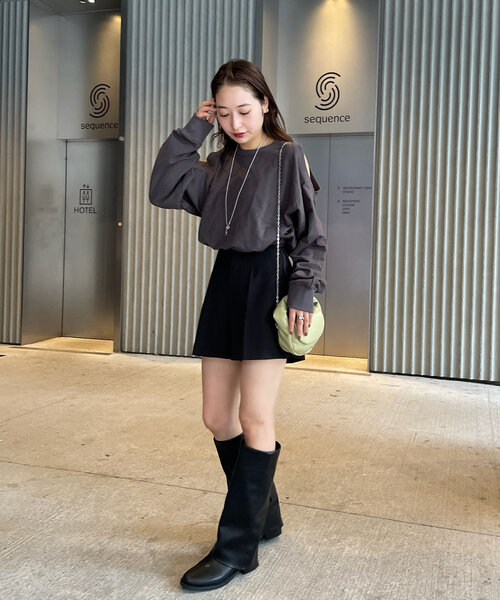 セール】[mline]肩開きスウェット（Tシャツ/カットソー）｜mline