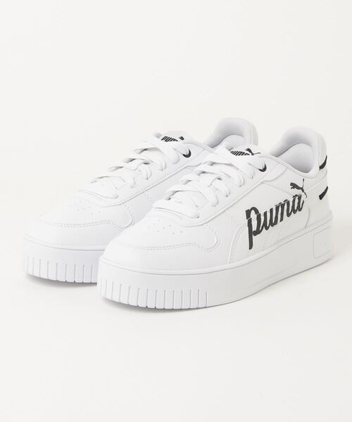 PUMA(プーマ)の「プーマ PUMA キャリーナ ストリート PUMA(スニーカー・レディース・ホワイト×ブラック・23.0cm/23.5cm/24.0cm/24.5cm/25.0cm)」の1枚目の写真