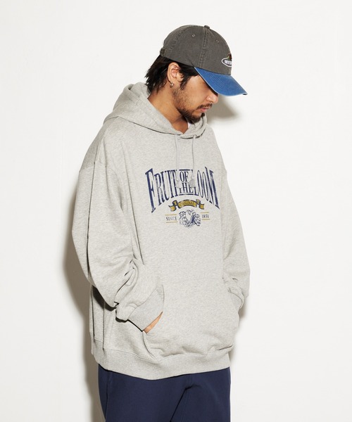 FRUIT OF THE LOOM（フルーツオブザルーム）の「FRUIT OF THE LOOM HIGH QUALITY LOGO HOODIE（パーカー・メンズ・ブラック/ネイビー・L/M/XL）」の6枚目の写真