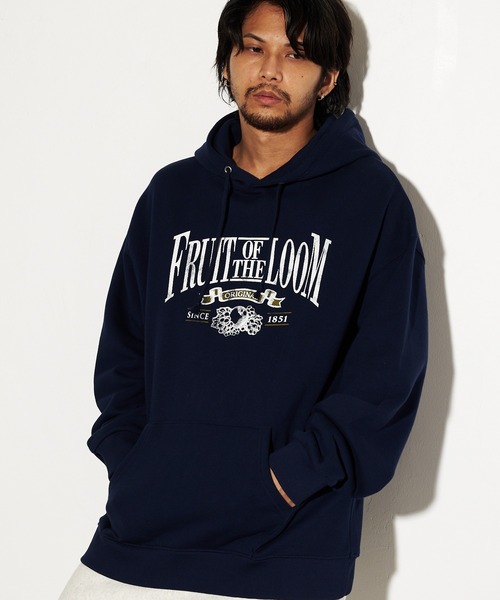 FRUIT OF THE LOOM（フルーツオブザルーム）の「FRUIT OF THE LOOM HIGH QUALITY LOGO HOODIE（パーカー・メンズ・ブラック/ネイビー・L/M/XL）」の15枚目の写真