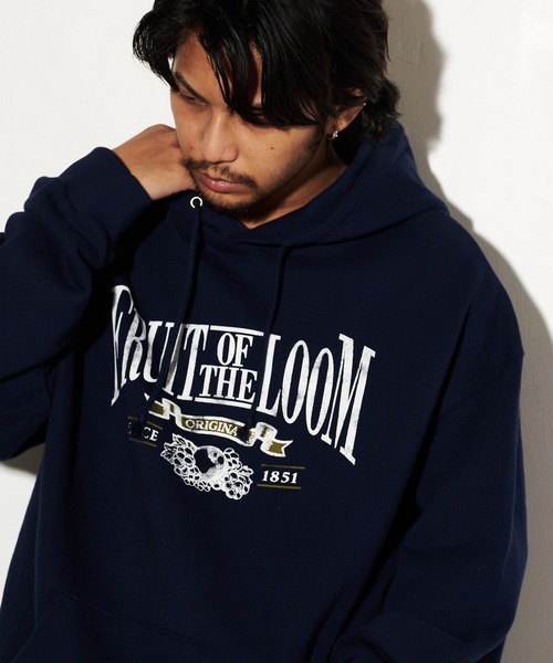 FRUIT OF THE LOOM（フルーツオブザルーム）の「FRUIT OF THE LOOM HIGH QUALITY LOGO HOODIE（パーカー・メンズ・ブラック/ネイビー・L/M/XL）」の17枚目の写真