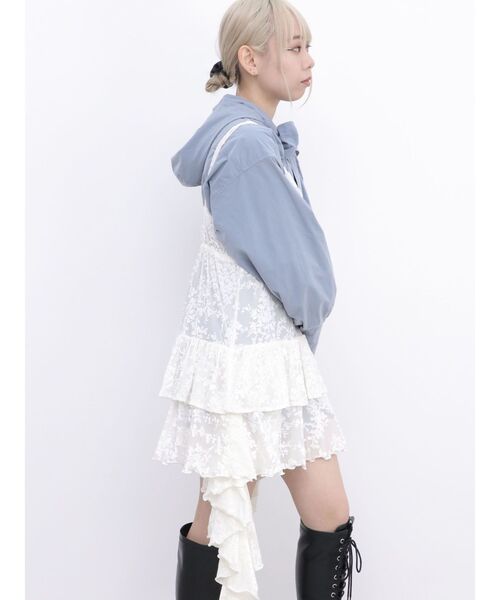 jouetie(ジュエティ)の「ボウタイフーディーシャツ(シャツ/ブラウス・レディース・ブルー/レッド・MEDIUM)」の9枚目の写真