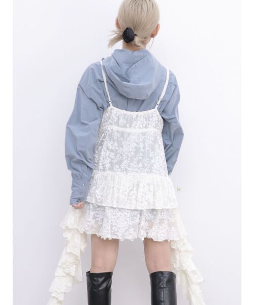 jouetie(ジュエティ)の「ボウタイフーディーシャツ(シャツ/ブラウス・レディース・ブルー/レッド・MEDIUM)」の10枚目の写真