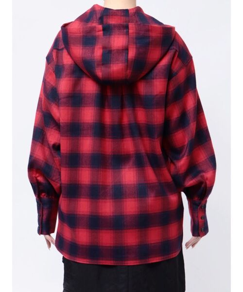 jouetie(ジュエティ)の「ボウタイフーディーシャツ(シャツ/ブラウス・レディース・ブルー/レッド・MEDIUM)」の17枚目の写真