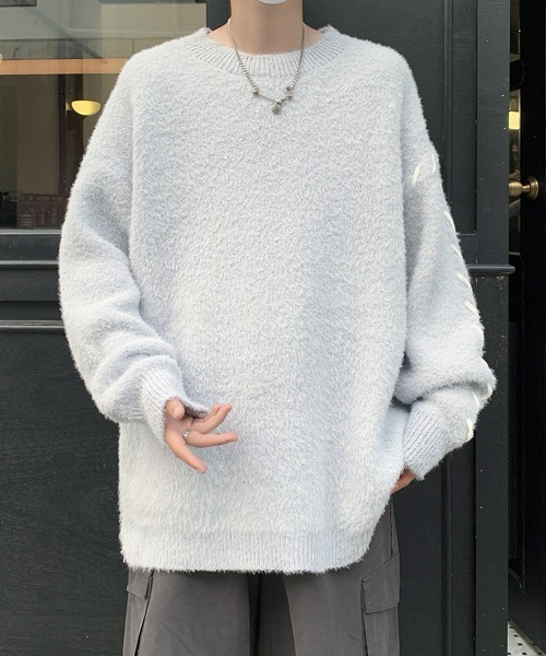 【セール】【FVLMEN】hand stitch shaggy knit pullover/ハンドステッチ シャギー ニット プルオーバー（ニット/セーター）｜FVLMEN（フルメン）