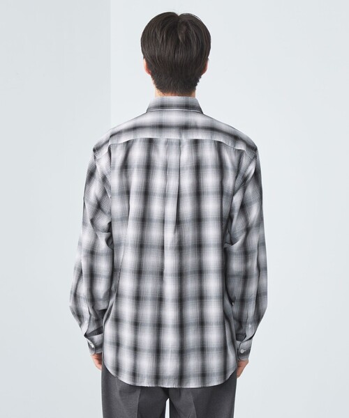 green label relaxing（グリーンレーベルリラクシング）の「オンブレ チェック レギュラーカラー シャツ（シャツ/ブラウス・メンズ・ダークグリーン/グレー/ダークグレー・S/M/L/XL）」の7枚目の写真