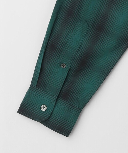green label relaxing（グリーンレーベルリラクシング）の「オンブレ チェック レギュラーカラー シャツ（シャツ/ブラウス・メンズ・ダークグリーン/グレー/ダークグレー・S/M/L/XL）」の4枚目の写真